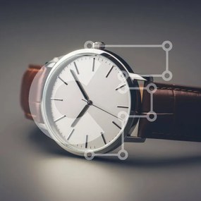 Σετ των 2 Intra Συλλεκτικό Ξύλινο Παζλ Plywood 4mm - Λευκό ρολόι με καφέ δερμάτινα λουράκια Σε Ξύλινο Κουτί - Διαστάσεις: 10x10 cm – 25 κομμάτια