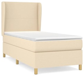 ΚΡΕΒΑΤΙ BOXSPRING ΜΕ ΣΤΡΩΜΑ ΚΡΕΜ 80 X 200 ΕΚ. ΥΦΑΣΜΑΤΙΝΟ 3128322