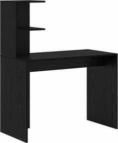 vidaXL Γραφείο Μαύρη Οξυά 102 x 50 x 124 cm Επεξεργασμένο Ξύλο