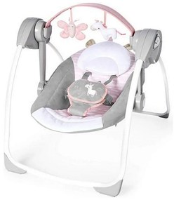 Κουνιστή Καρέκλα Ingenuity Compact Swing - Flora Ανοιχτό Ροζ