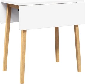 vidaXL Τραπέζι τραπεζαρίας φυσικό μασίφ ξύλο καουτσούκ