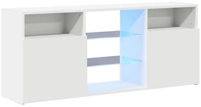 vidaXL Έπιπλο Τηλεόρασης με LED Λευκό 120x30x50 εκ.