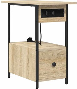 vidaXL Κομοδίνο Δρύς Sonoma 60 x 30 x 61 εκ Επεξεργασμένο ξύλο