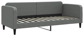 vidaXL Καναπές Κρεβάτι Συρόμενος Σκούρο Γκρι 80x200 εκ Ύφασμα Συρτάρια