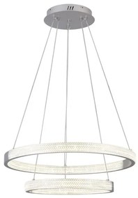 Κρεμαστό Φωτιστικό Οροφής LED 60W Αλουμίνιο Ασημί D88070/2-SLV Sunlight-D88070/2-SLV-Ασημί D88070/2-SLV