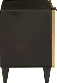 vidaXL Κομοδίνο 2 pcs Μαύρο και Χρυσό 40 x 33 x 46 εκ.