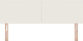 vidaXL LED κεφαλάρι με φώτα λωρίδας LED Κρεμ 144 cm Πολυεστέρας