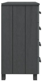 vidaXL Συρταριέρα HAMAR Σκ. Γκρι 79 x 40 x 80εκ. από Μασίφ Ξύλο Πεύκου