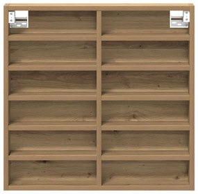 vidaXL Βιτρίνα με ράφι Επιτοίχιο Άλλο artisan δρυς 60 x 8.5 x 58 εκ