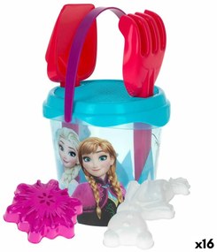 Σετ Παιχνιδιών για τη Παραλία Frozen Elsa &amp; Anna Ø 18 cm (16 Μονάδες)