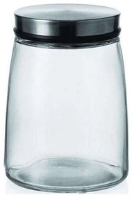 Δοχείο Αποθήκευσης 217.089485 1Lt Clear-Inox Montana Ατσάλι,Γυαλί