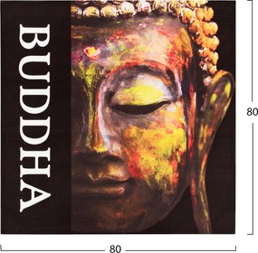 ΠΙΝΑΚΑΣ ΚΑΜΒΑΣ BUDDHA HM7156.01 80X80X2.5 εκ.