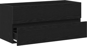vidaXL Ντουλάπι Νιπτήρα Μαύρη Δρυς 100x38,5x45 εκ. Μοριοσανίδα