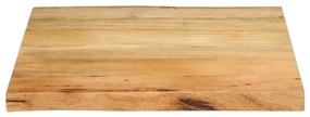 vidaXL Επιφάνεια Τραπεζιού 80x80x2,5 εκ. Live Edge Μασίφ Ξύλο Μάνγκο