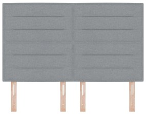 vidaXL Κεφαλάρι με κεφαλάρι Ανοιχτό γκρι 160 cm ύφασμα