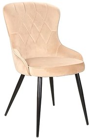 CHAIR LOTUS VELVET BLACK FRAME / BEIGE BLUVEL 28 DIOMMI LOTUSVCBE DIOMMI-80-1982