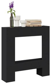 vidaXL Πλαίσιο Τζακιού Μαύρο 81x18x82 εκ. από Επεξ. Ξύλο