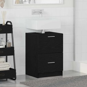 vidaXL Ντουλάπι Νεροχύτη Μαύρη Οξυά 40 x 37 x 59 cm Επεξεργασμένο ξύλο