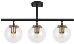 Φωτιστικό Οροφής - Ράγα Atmaca 942FLG1111 60x15x40cm 3xE27 15W Black-Gold Opviq