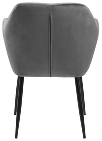 Καρέκλα Oakland 305, Σκούρο γκρι, 83x57x61cm, 7 kg, Ταπισερί, Μεταλλικά, Μπράτσα | Epipla1.gr