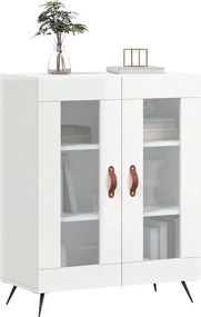 vidaXL Ντουλάπι Γυαλιστερό Λευκό 69,5x34x90 εκ. Επεξεργασμένο Ξύλο
