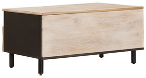 vidaXL Τραπεζάκι σαλονιού Λευκό 80 x 54 x 40 εκ Στερεό ξύλο μάνγκο