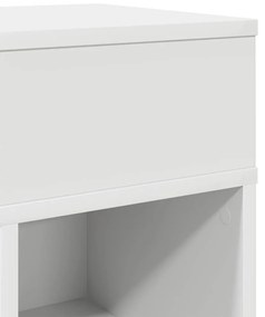 Κομοδίνο με συρτάρι Λευκό 25x31x66 cm 858614
