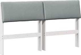 vidaXL Ταπετσαρισμένο κεφαλάρι Ανοιχτό γκρι 140 cm