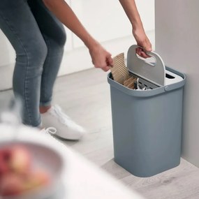Κάδος διαχωρισμού απορριμμάτων Joseph Joseph 30109, 2x7 l, Λαβή, Καλύμματα, Ανοιχτό μπλε