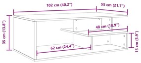 ΤΡΑΠΕΖΑΚΙ ΣΑΛΟΝΙΟΥ ΛΕΥΚΟ 102X55X35 ΕΚ. ΑΠΟ ΕΠΕΞΕΡΓΑΣΜΕΝΟ ΞΥΛΟ 848010