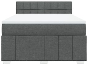 ΚΡΕΒΑΤΙ BOXSPRING ΜΕ ΣΤΡΩΜΑ ΣΚΟΥΡΟ ΓΚΡΙ 140X190 ΕΚ. ΥΦΑΣΜΑΤΙΝΟ 3289364