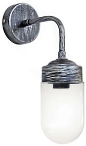 Φωτιστικό Τοίχου - Απλίκα Slp-650Ap 07-1360 Βιδωτό Γυαλί Θυέλης 22x10x33,5cm Silver Heronia