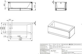 Acrilan Minimal Line - Ακρυλική Μπανιέρα 160x75 εκ