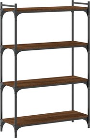 vidaXL Βιβλιοθήκη 4 Επιπέδων Καφέ Δρυς 80 x 30 x 120 εκ. Επεξεργ. Ξύλο