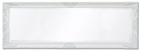 vidaXL Καθρέφτης Τοίχου με Μπαρόκ Στιλ Λευκός 140 x 50 εκ.