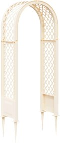 vidaXL Αψίδα Ρόδων με Ακίδες Λευκό 97 x 43 x 218 εκ. PP