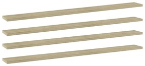 vidaXL Ράφια Βιβλιοθήκης 4 τεμ. Sonoma Δρυς 100x10x1,5 εκ. Μοριοσανίδα