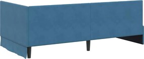 vidaXL Κρεβάτι Γωνίας Μπλε 100 x 200 cm Βελούδο