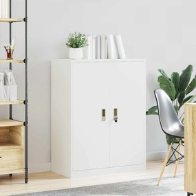 vidaXL Ντουλάπι αποθήκευσης Λευκός 80 x 40 x 105 εκ Ατσάλι