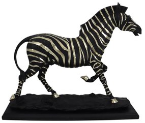 ΕΠΙΤΡΑΠΕΖΙΟ ΔΙΑΚΟΣΜΗΤΙΚΟ Fylliana &quot;Zebra&quot; ΜΑΥΡΟ-ΧΡΥΣΟ ΧΡΩΜΑ 31,2x10x25,8εκ