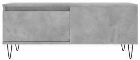 Τραπεζάκι Σαλονιού Γκρι Σκυροδ. 90x50x36,5 εκ. Επεξεργ. Ξύλο - Γκρι