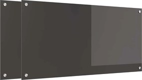 vidaXL Πίσω Πάνελ Κουζίνας 2 pcs Σκούρο Γκρι 100 x 50 cm