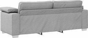 vidaXL 3-Θέσιος καναπές Σκίουρος Γκρί 220 cm ύφασμα