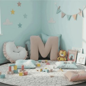 Stewehome Μαξιλάρι γράμμα με γέμιση από ελαφρύ πολυεστερικό υλικό από πετσέτα Κρεμ