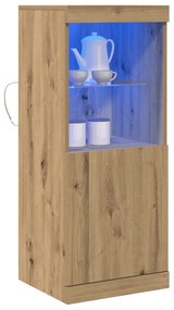 vidaXL Μπουφέ με LED Φώτα στην απόχρωση Artisan Oak 41x37x100 cm