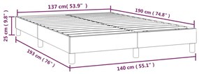 Σκελετός Κρεβατιού Χωρίς Στρώμα Σκ. Μπλε 140x190 εκ. Βελούδινο - Μπλε