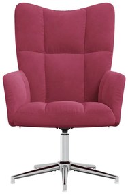 vidaXL Πολυθρόνα Relax Μπορντό Βελούδινη