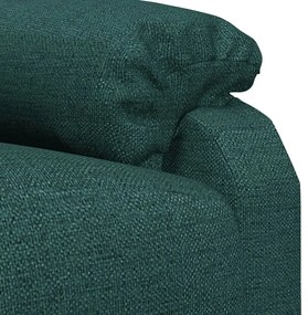 vidaXL Πολυθρόνα Ανακλινόμενη Σκούρο Πράσινο Υφασμάτινη