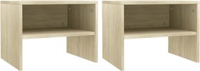 vidaXL Κομοδίνα 2 τεμ. Sonoma Δρυς 40 x 30 x 30 εκ. από Επεξ. Ξύλο