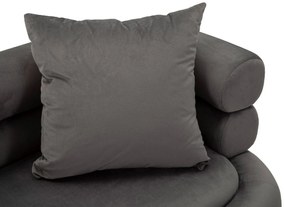 SILVERY PLUS Διθέσιος Καναπές με Μαξιλάρια Γκρι/Ασημένιος 133x68